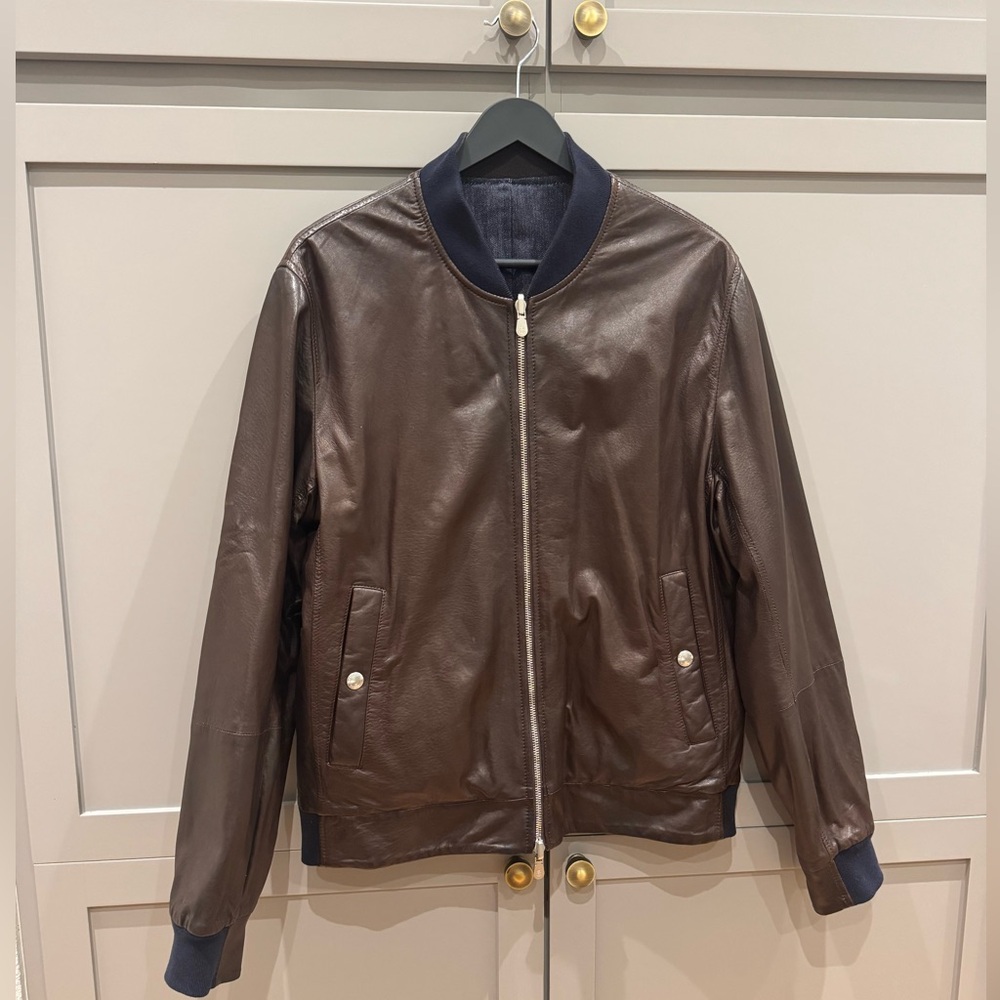 Brunello Cucinelli Leather Jacket Reversible